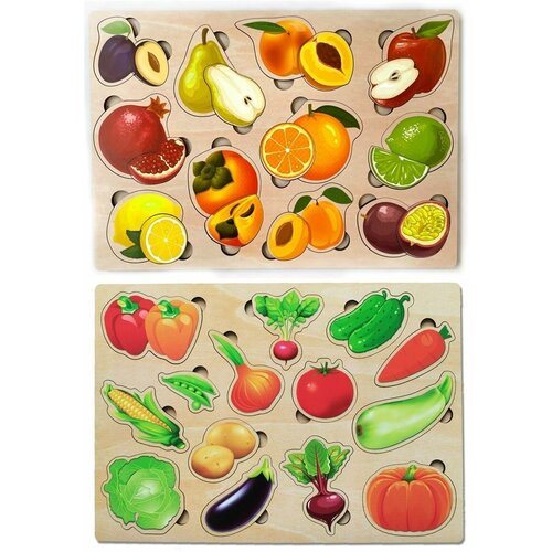 Набор рамок-вкладышей Овощи и фрукты 738₽