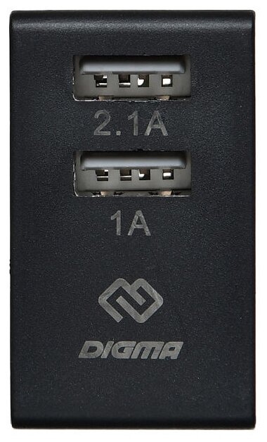 Сетевое зарядное устройство DIGMA , 3A, черный - фото №2