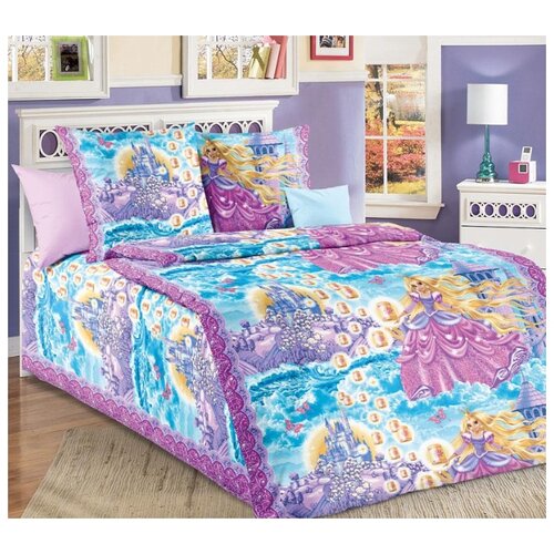 фото Детское постельное бельё "бамбино" из бязи принцесса 1 размер 1.5 текс-дизайн