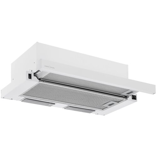 Вытяжка встраиваемо-выдвижная KRONA VENDY 600 WHITE 1 мотор белый 490 м кубч 843000₽