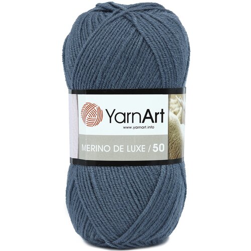 Пряжа YarnArt Merino de Luxe 50 (Ярнарт Мерино де Люкс) 100г, 280м, 50% шерсть 50% акрил, цвет 3088 серый, 5 шт.