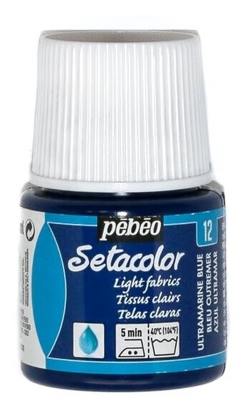 Краски и контуры по ткани PEBEO Краска для светлых тканей Setacolor 45 мл 329-012 ультрамарин