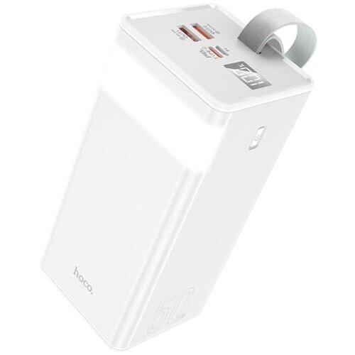 Внешний аккумулятор powerbank Hoco J86A Powermaster White 50000 мАч, белый аккумулятор внешний hoco j86b electric 60000mah pd3 0 qc3 0 fcp afc цвет чёрный