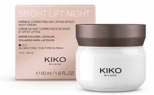 KIKO MILANO Омолаживающий ночной лифтинг крем с морским коллагеном Bright Lift Night