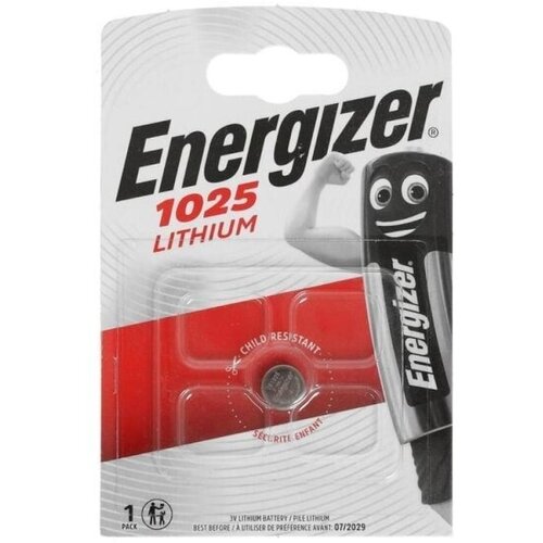 Батарейка Energizer Lithium CR1025, 3 V (1 штука)