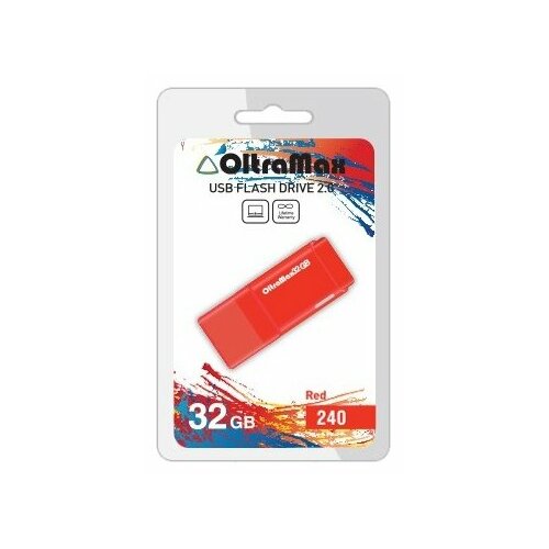 Флешка OltraMax 240 32 ГБ, 1 шт., red