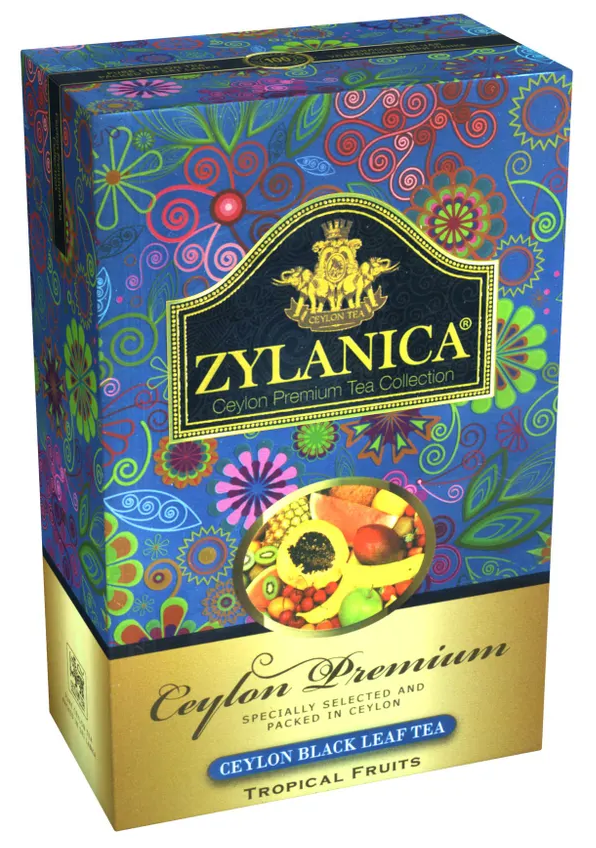 ЧАЙ черный ZYLANICA Ceylon Premium Collection Тропические фрукты 100 г