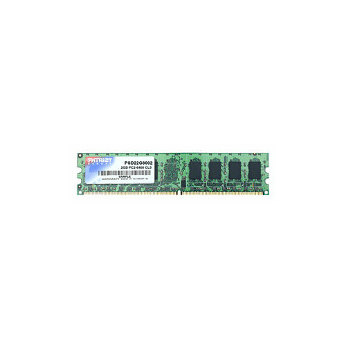 Оперативная память Patriot Memory 2 ГБ DDR2 800 МГц DIMM CL5 PSD22G8002 оперативная память patriot memory 1 гб ddr2 667 мгц dimm cl5 psd21g6672