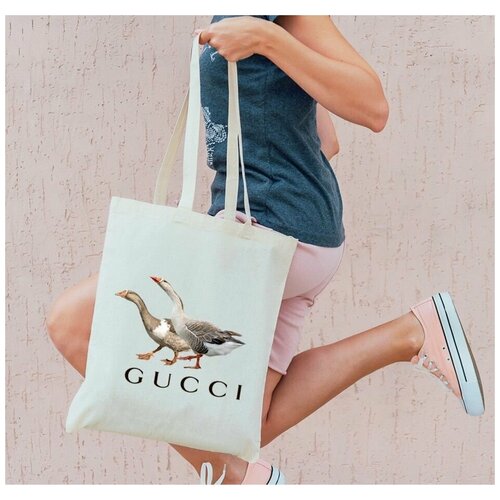 фото Сумка шоппер гуччи гуси нет бренда