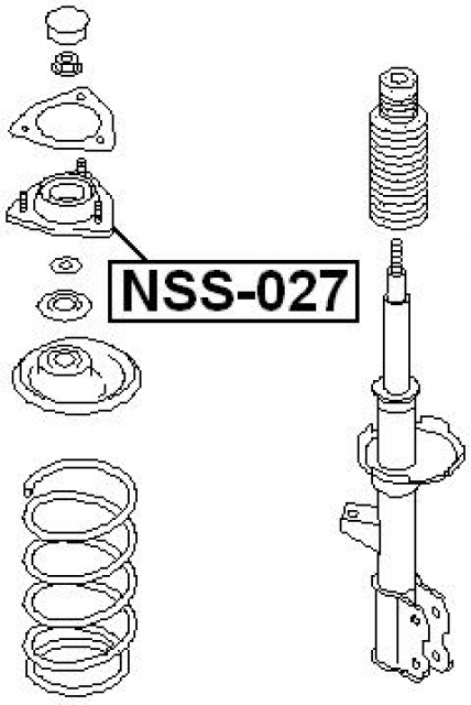 Опора переднего амортизатора Febest NSS-027