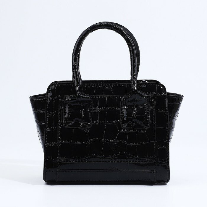 фото Сумка-тоут на молнии, цвет чёрный