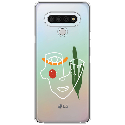 Силиконовый чехол на LG Stylo 6 / Лджи Стайло 6 Минималистичный принт белый, прозрачный силиконовый чехол на lg stylo 6 лджи стайло 6 энергия