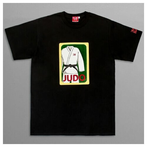 Черная футболка JUDO BURO/ дзюдо бюро с принтом кимоно дзюдо