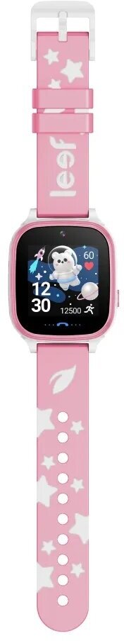 Детские умные часы LEEF Nimbus+SIM-карта "Год связи", цвет розовый+белый