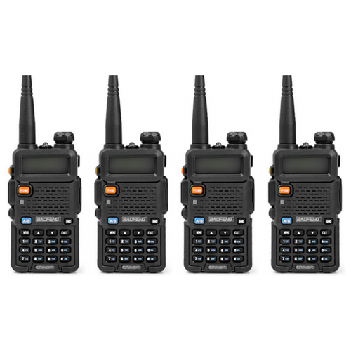 Комплект раций Baofeng UV-5R/4, чёрный