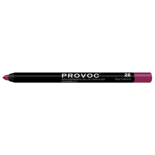 фото Provoc Гелевая подводка в карандаше для губ Semi-Permanent Gel Lip Liner 28 sexy cabernet