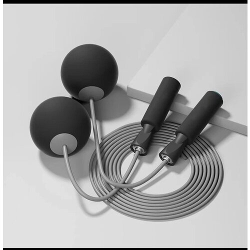 Скакалка для фитнеса спортивная беспроводная прыгалка для людей ведущих активный образ жизни Basalt черная 1502₽