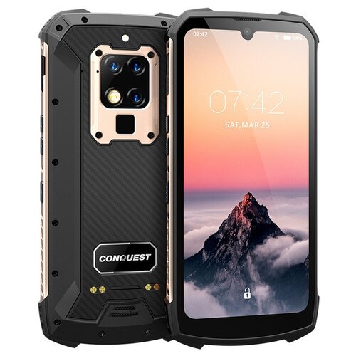 Смартфон Conquest S16 Pro, Dual nano SIM, черный / золотой смартфон глобальная версия i13 pro max 6000 мач android 11 16 гб 512 гб 6 7 дюйма разблокированный сотовый телефон с 10 ядерным процессором 4g сотовый тел