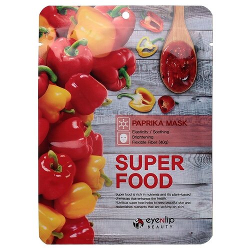 Маска на тканевой основе EYENLIP SUPER FOOD PAPRIKA MASK 23мл маска на тканевой основе eyenlip super food peach mask 23 мл