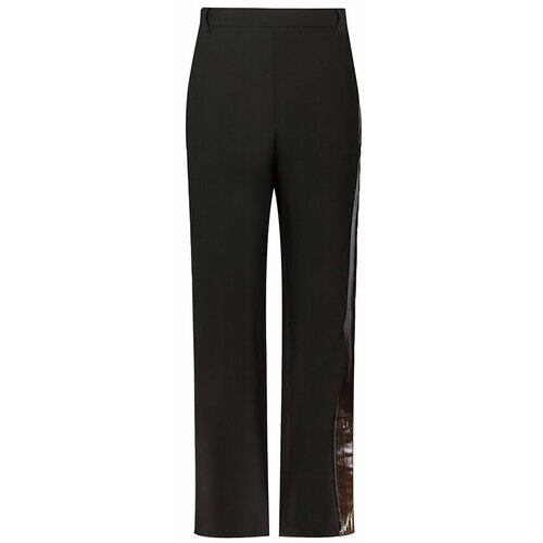 Брюки клеш  ILARIA NISTRI, повседневный стиль, разрез, размер 46, черный