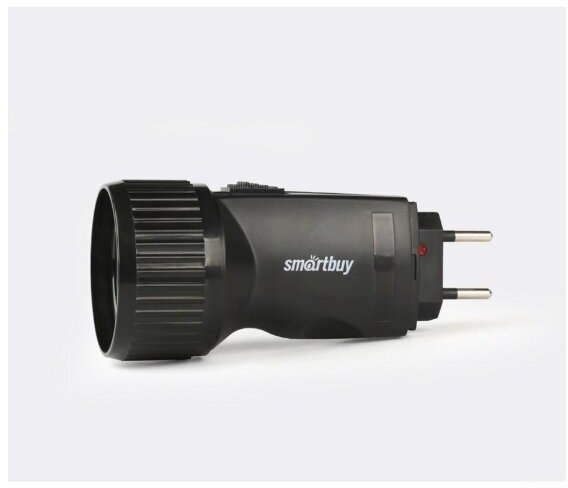 Аккумуляторный светодиодный фонарь 5 LED с прямой зарядкой Smartbuy, черный (SBF-44-B)