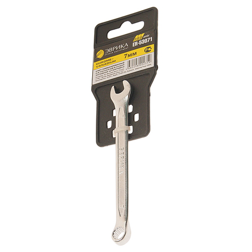Ключ комбинированный Эврика ER-53071, 7 мм ключ гаечный комбинированный 24мм эврика pro