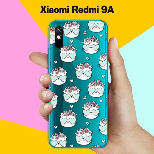 Силиконовый чехол Узор из котов на Xiaomi Redmi 9A силиконовый чехол на xiaomi redmi 9a узор из такс для сяоми редми 9а