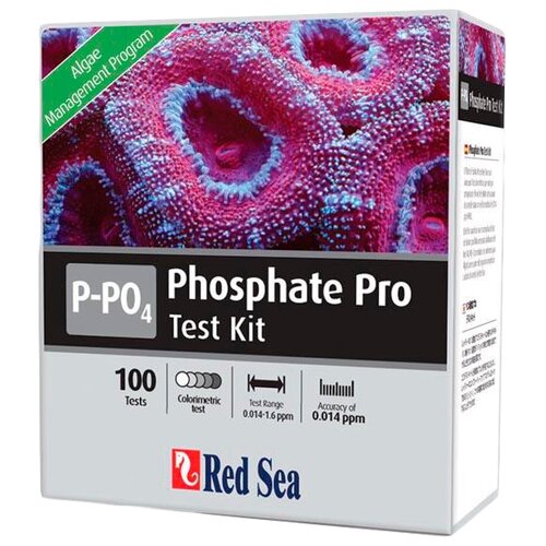 Red Sea Phosphate Pro Test Kit тесты для аквариумной воды реактивы для теста red sea алкалинити про титровальный 75 измерений