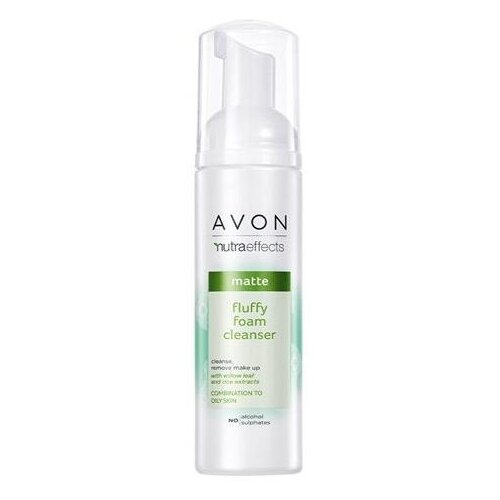 AVON пенка для умывания освежающая Nutra Effects Matte Fluffy Foam Cleanser, 150 мл, 205 г