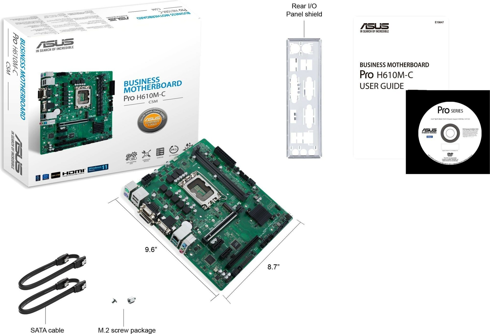 Материнская плата Asus PRO H610M-C-CSM, Soc-1700, mATX - фото №9