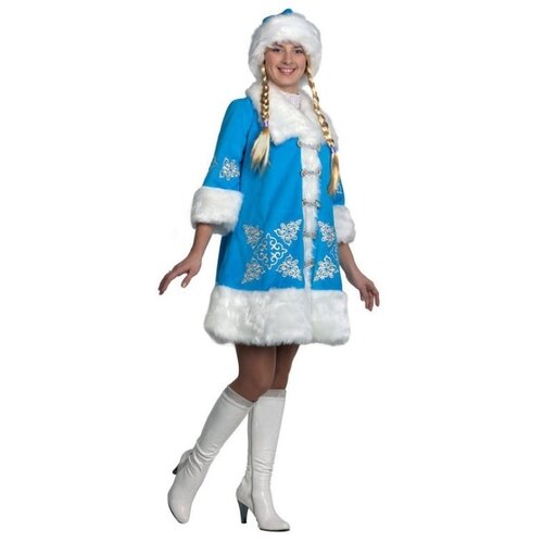 фото Батик карнавальный костюм для взрослых снегурочка с вышивкой, 46 размер 1113-46