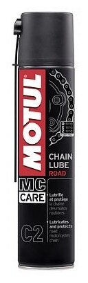 Смазка цепи для мотоциклов motul 0,4л chain lube road, motul, 102981