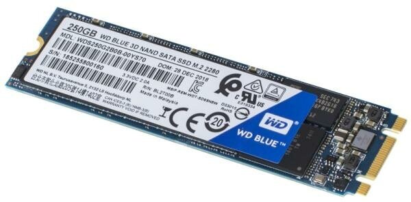 Твердотельный накопитель SSD Western Digital Blue SA510, 250GB, M.2(22x80mm), SATA3, R/W 550/525MB/s, IOPs 95 000/81 000, TBW 100, DWPD 0.2 (12 мес.) - фотография № 15