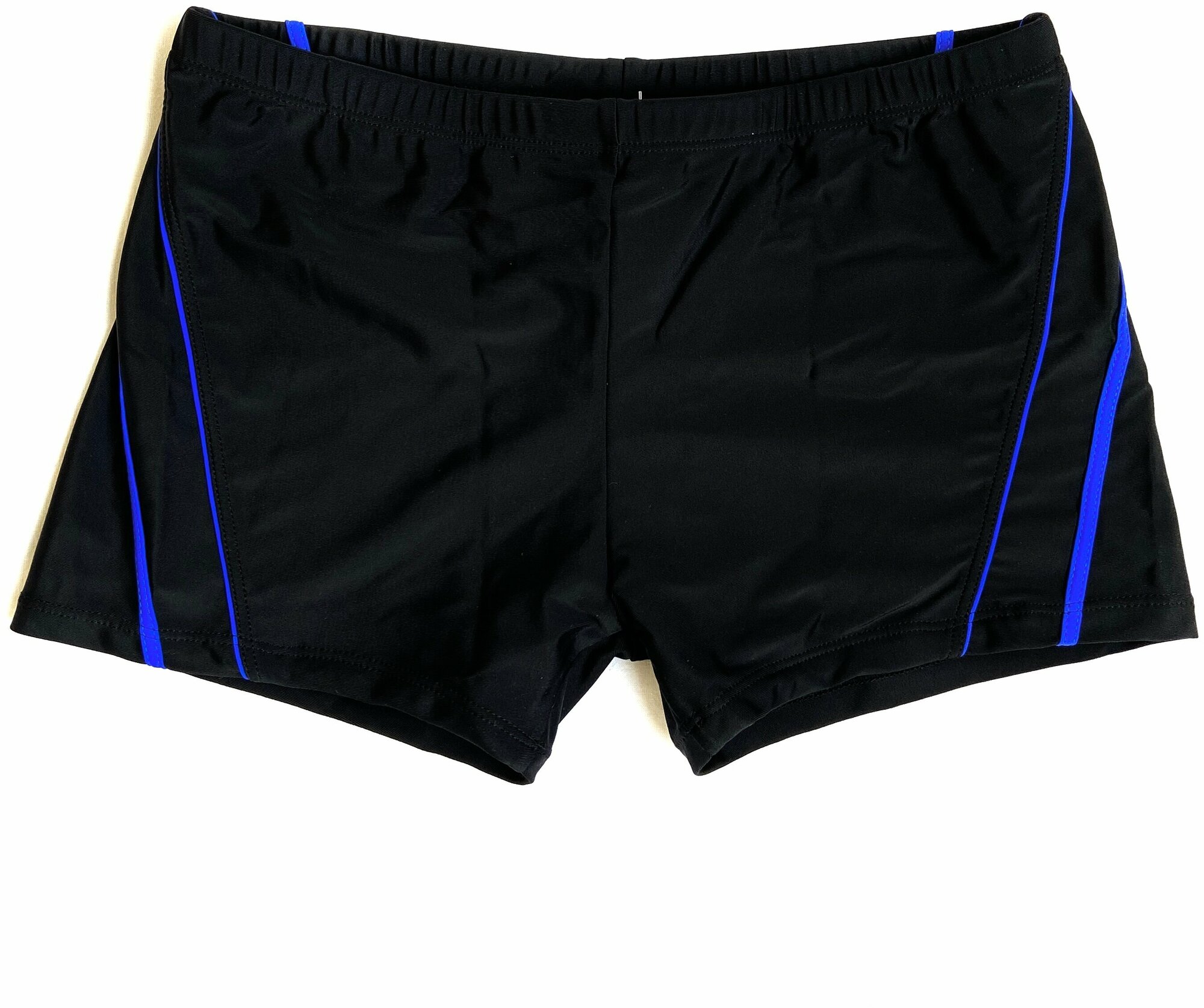 Плавки-шорты детские для плавания(Размер: 38-46 Цвет: черный/синий) / Трусы купальные подростковые шорты для бассейна тренировок занятия спортом