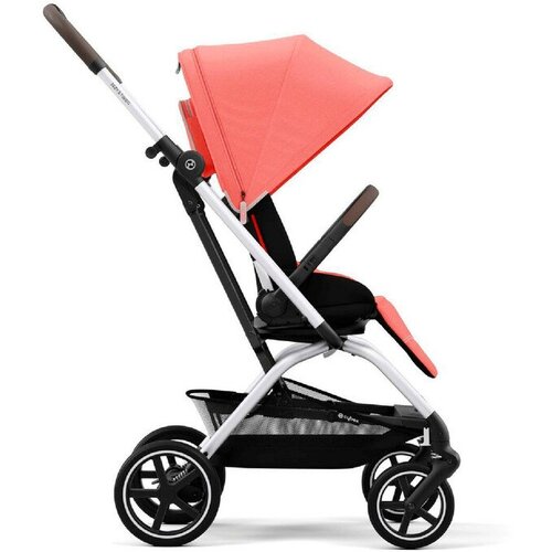 Cybex Easy S Twist+ 2 Коляска прогулочная, рама Silver, Hibiscus Red с бампером прогулочная коляска cybex eezy s plus 2 hibiscus red с бампером и дождевиком