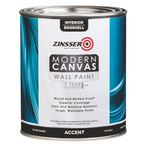 Zinsser Modern Canvas Wall Paint Eggshell яичная скорлупа бесцветный 0.887 л