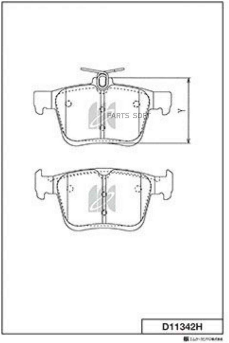 KASHIYAMA D11342H D11342_колодки дисковые задние!\ Audi A3, VW Golf 1.2-2.0/TSi/TDi 12