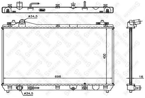 Радиатор системы охлаждения АКПП Suzuki Grand Vitara 2.0i 16V 05] STELLOX 1025431SX
