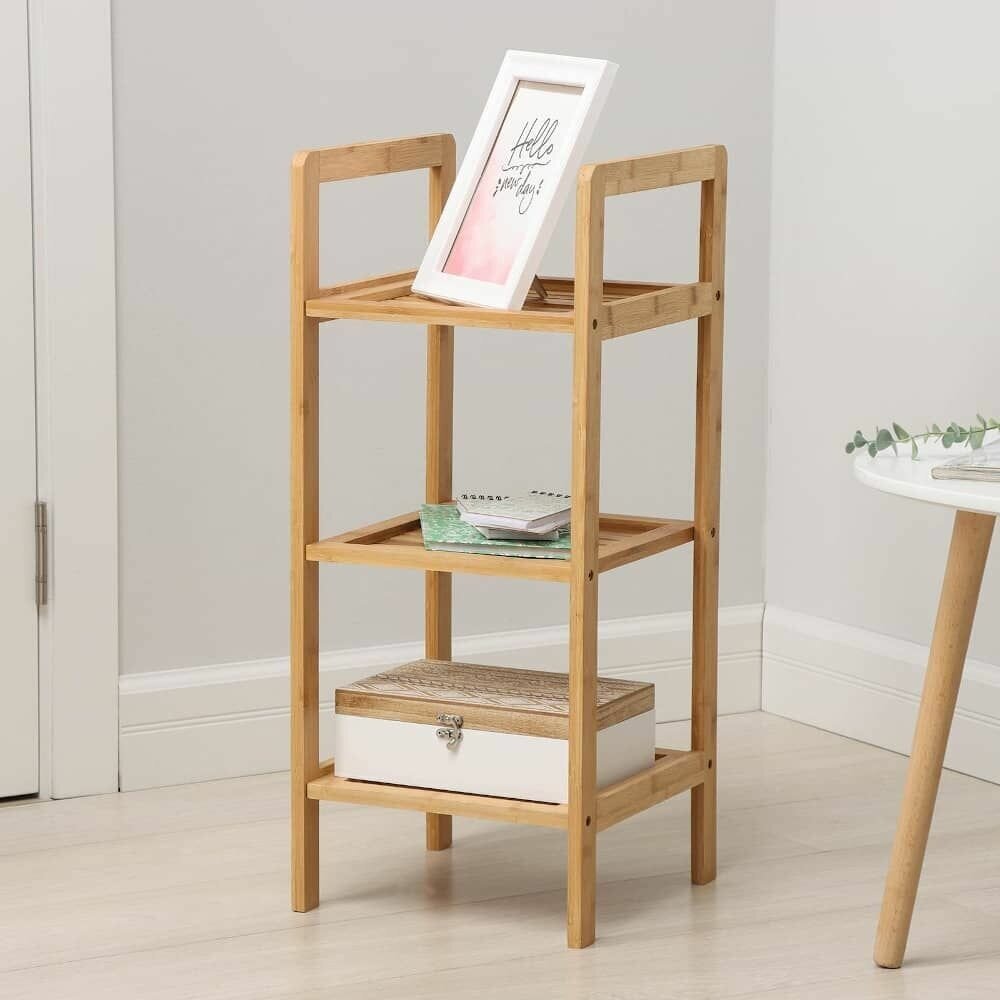 фото Этажерка прямоугольная 3 яруса, 30х30х70,5 см, бамбук для интерьера