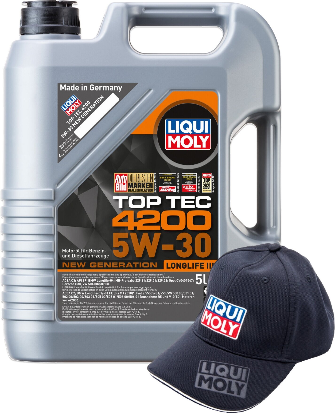 Моторное масло LIQUI MOLY Top Tec 4200 5W-30, 5 л