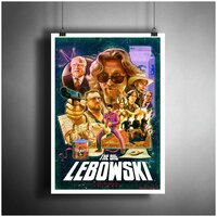 Постер плакат для интерьера "Фильм: Большой Лебовски. The Big Lebowski"/ Декор дома, офиса, комнаты A3 (297 x 420 мм)