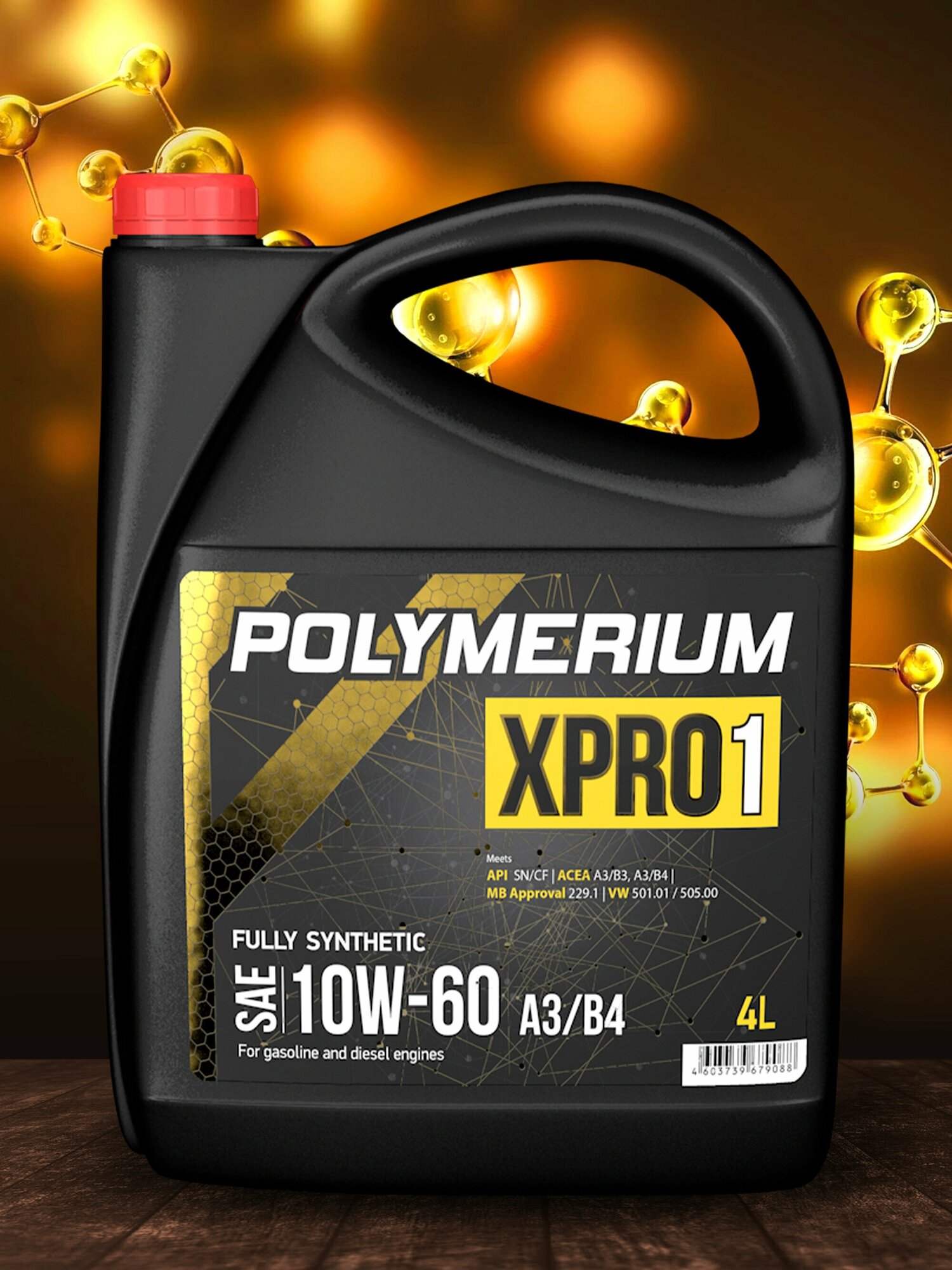 Моторное масло Polymerium XPRO1 10W-60 A3/B4 4л (xpro110604)