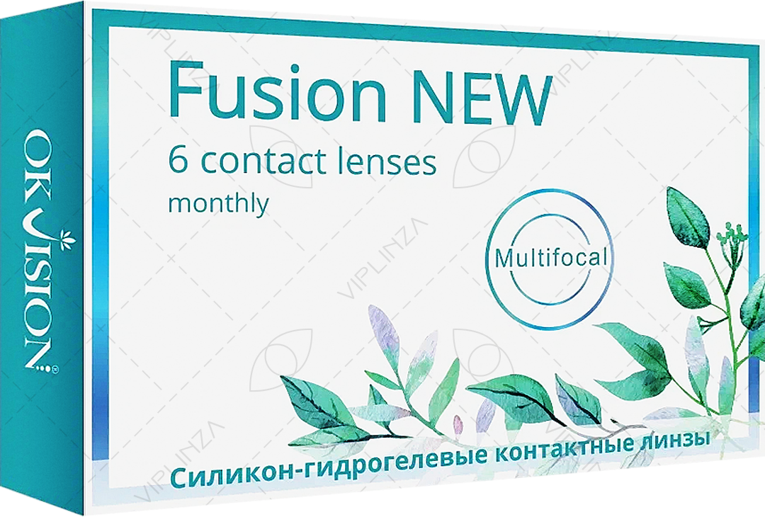 Контактные линзы Fusion NEW Multifocal R 8.6, D +4.50, ADD +2.5 D, 6 линз