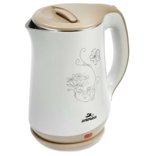 Чайник электрический Добрыня do-1244 пластик колба металл 18 л 1800 Вт белый 362000₽