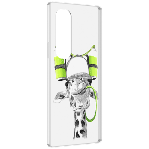 Чехол MyPads Жираф для Samsung Galaxy Z Fold 4 (SM-F936) задняя-панель-накладка-бампер