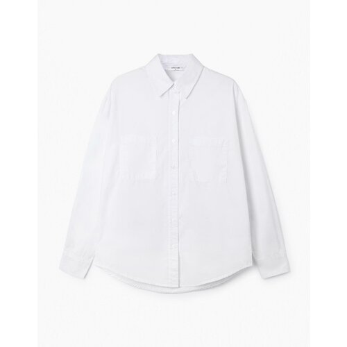 Блуза  Gloria Jeans, классический стиль, размер XXS (36-38), белый