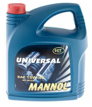 Масло моторное Mannol Universal 15W40, минеральное, 5 литров SCT - MANNOL 1221/50026