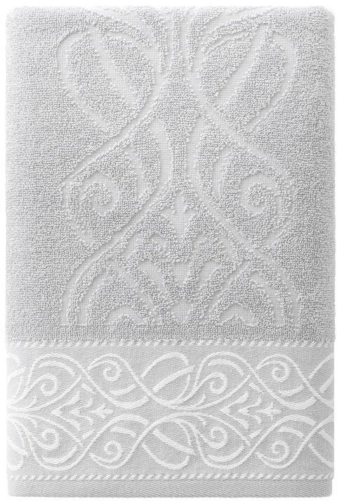 Махровое банное полотенце Самойловский текстиль коллекция "Толедо" цвет "Холодный серый", 70х140 см, плотность 420 г/м2 - фотография № 7