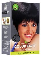 Хна Color Mate травяная краска для волос, тон 9.1 natural black, 75 г