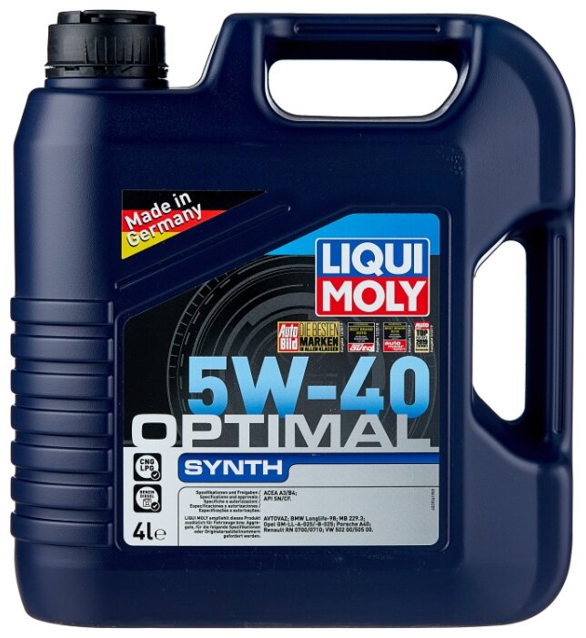 Моторное масло LIQUI MOLY Optimal Synth 5W-40 4 л —  по выгодной .
